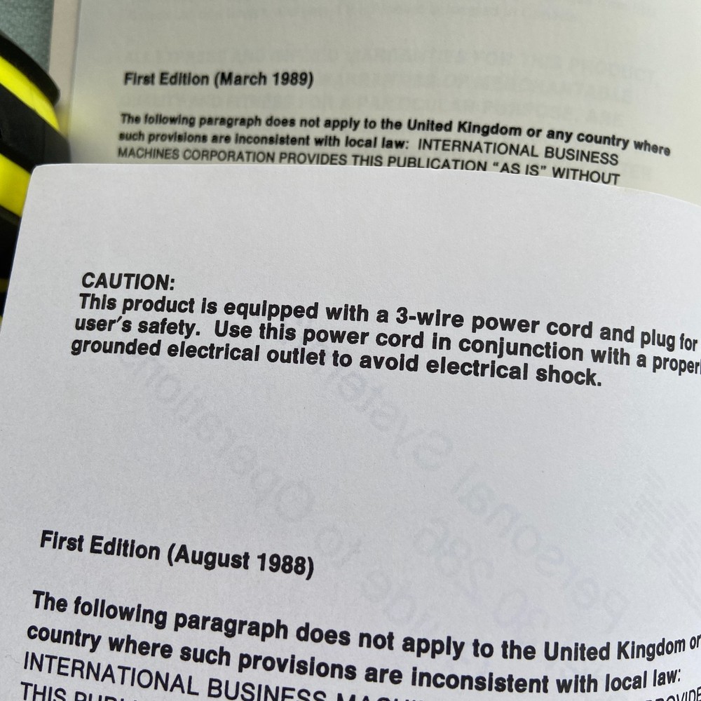 IBM Personal System PS/2 Quick Reference Guide P70 386 Model 30 286 Operations