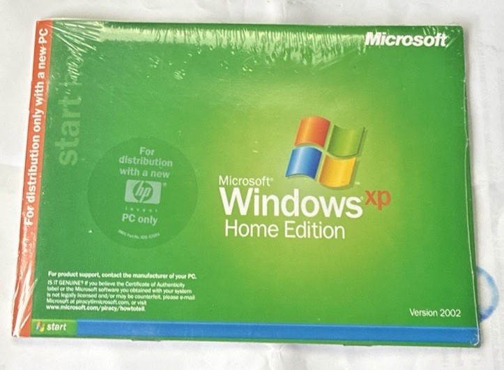 Microsoft Windows XP Home Edition SEALED Version 2002 - NO PRODUCT KEY