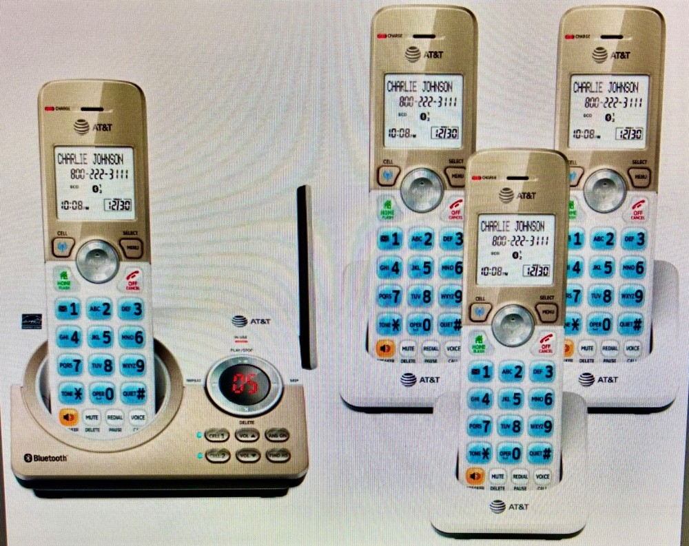 AT&T DL72419 Answering System 4/Handsets Bluetooth Connect To Cell