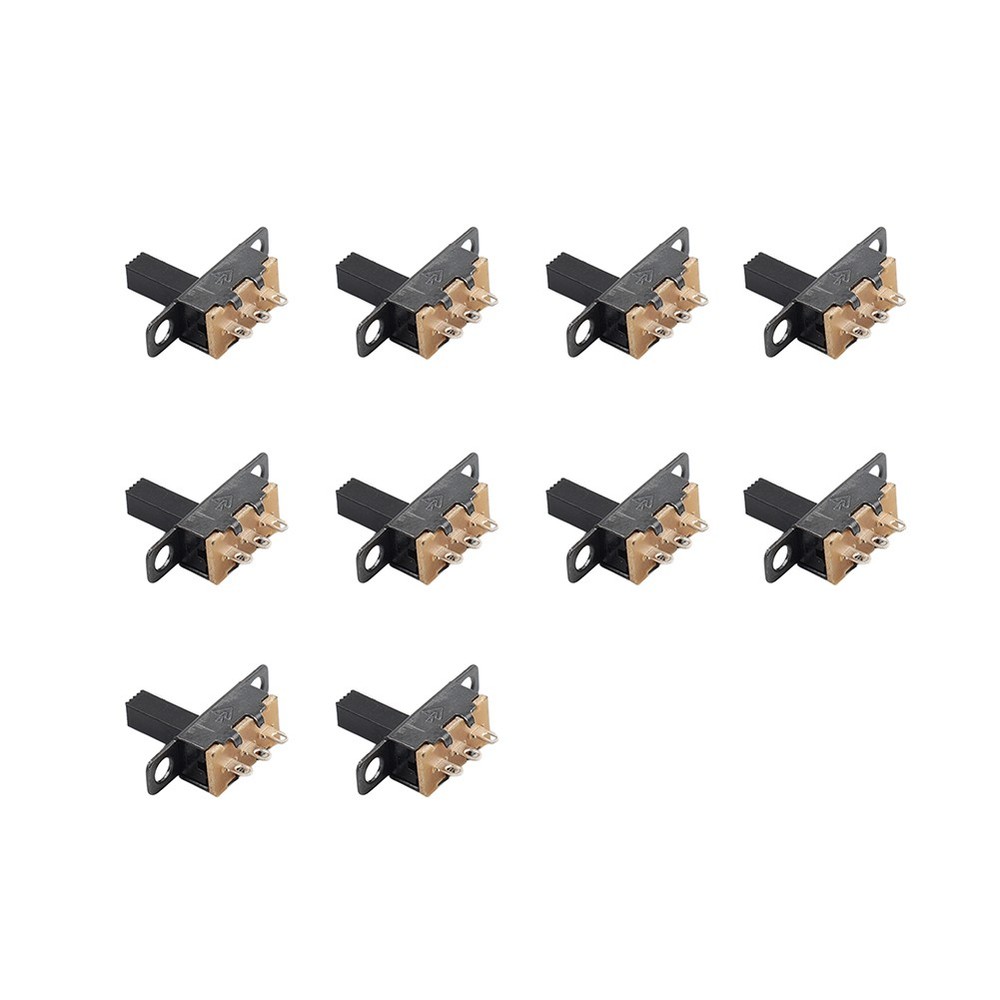 10Pcs 2 Position On/Off SPDT 3 Terminal PCB Panel Mini Vertical Slide Switch