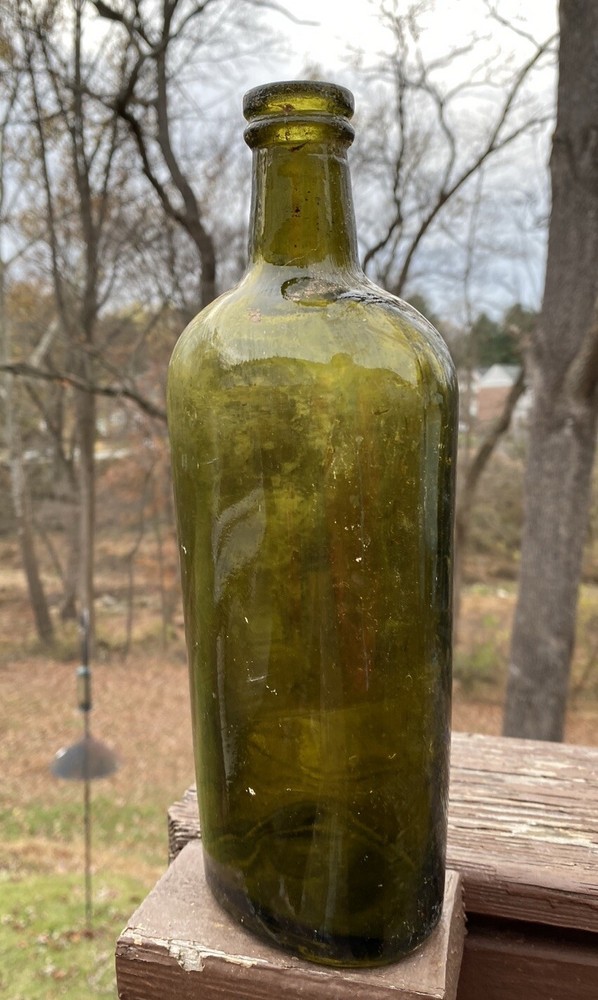 Large Green Scotch Whiskey Flask