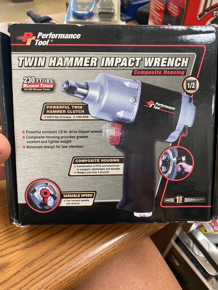 PERFORMANCE TOOL TWIN HAMMER 1/2" IMPACT WRENCH M624