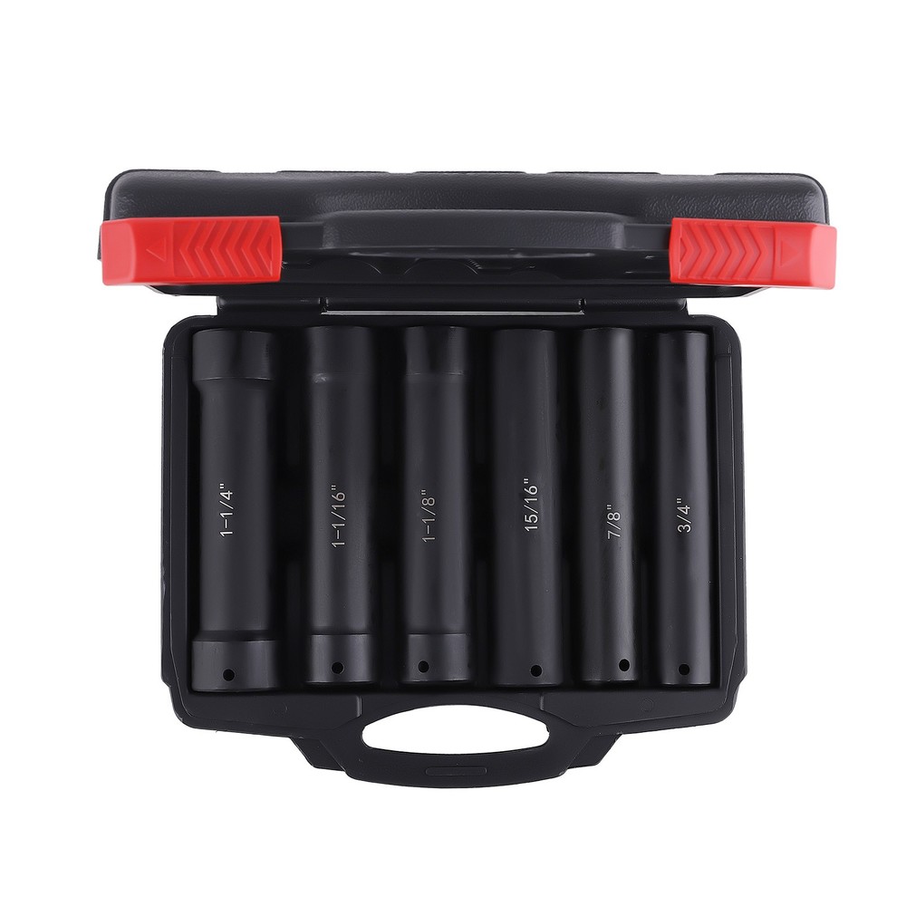 1/2 Inch Drive Extended Length Impact Socket Set 6PCS Extra Deep Socket Set