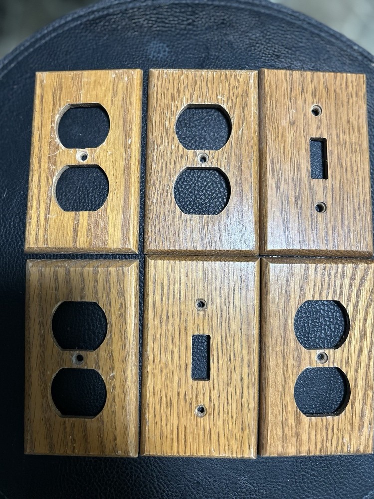 vintage wood plug covers