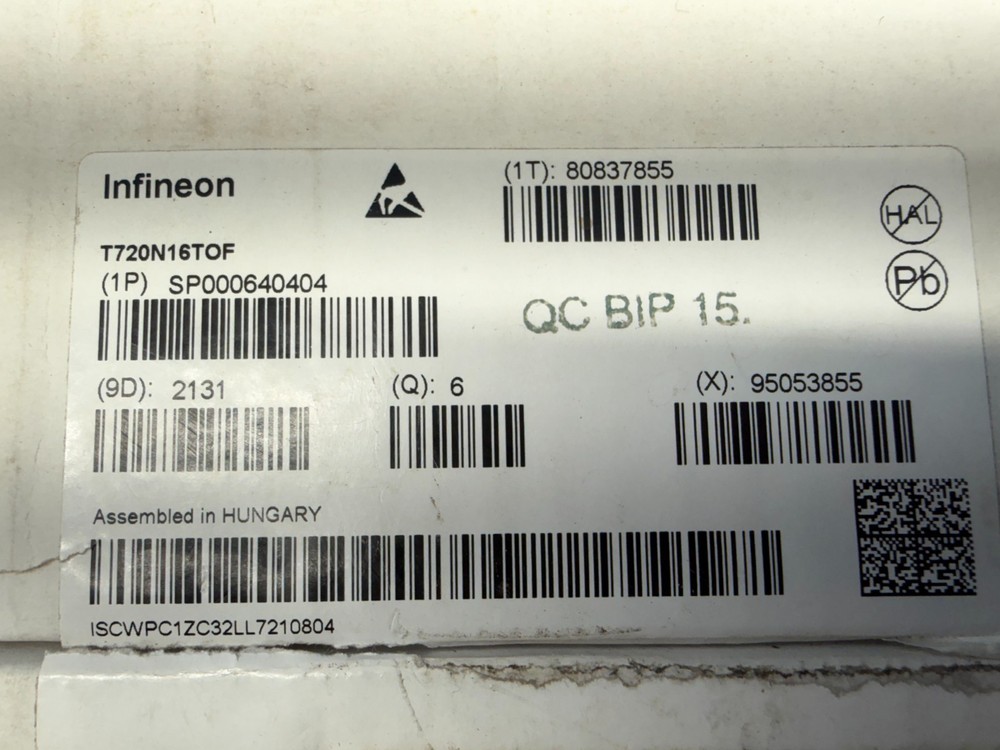 Infineon Technologies T720N16TOF Phase Control Thyristor Module Discs