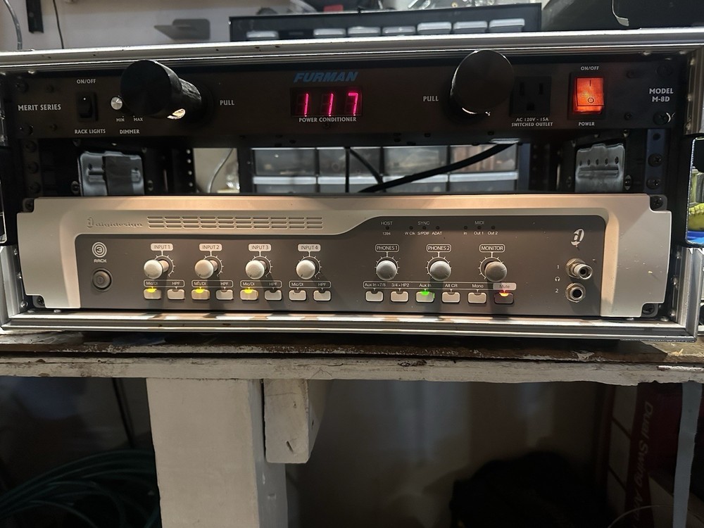 Studio Rack Setup – 8-Input Interface w/ Power Conditioner & ATA Case (Tested)