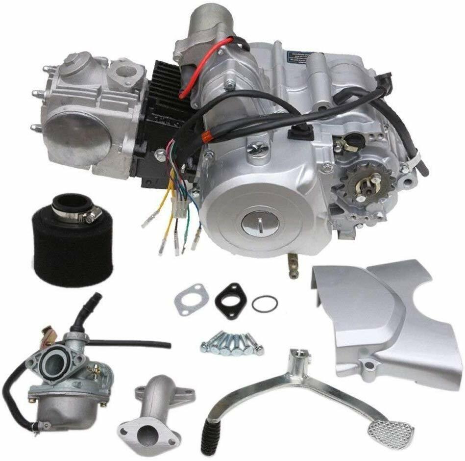 4 Stroke 125cc Semi Auto Engine Motor 3 forward 1 reverse +Wiring Harness
