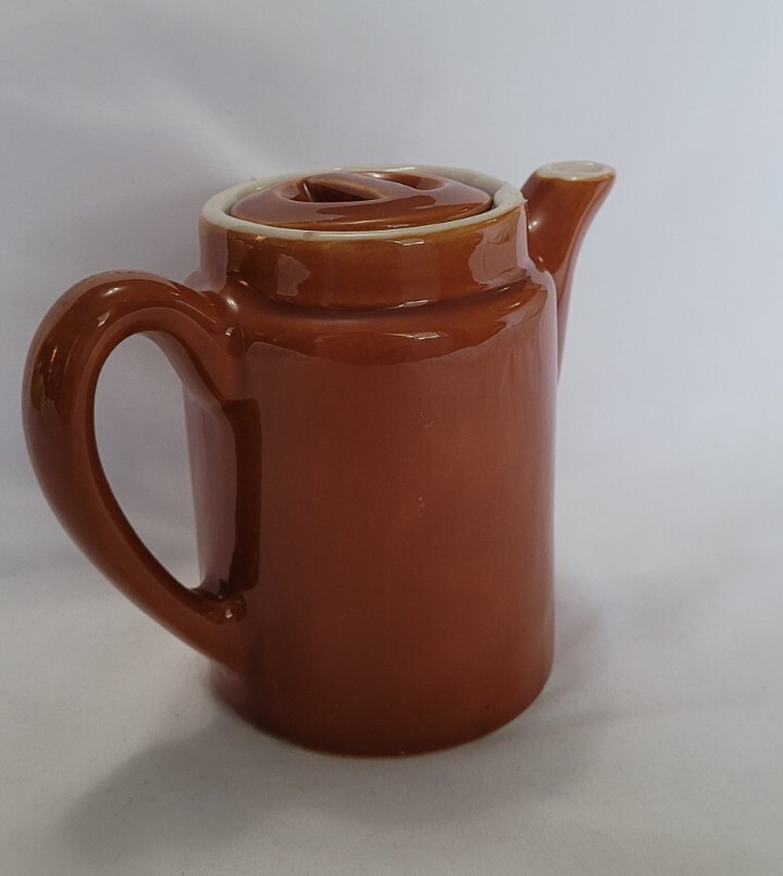 ChefsWare Brown Individual Teapot Mid Century Modern Restaurant