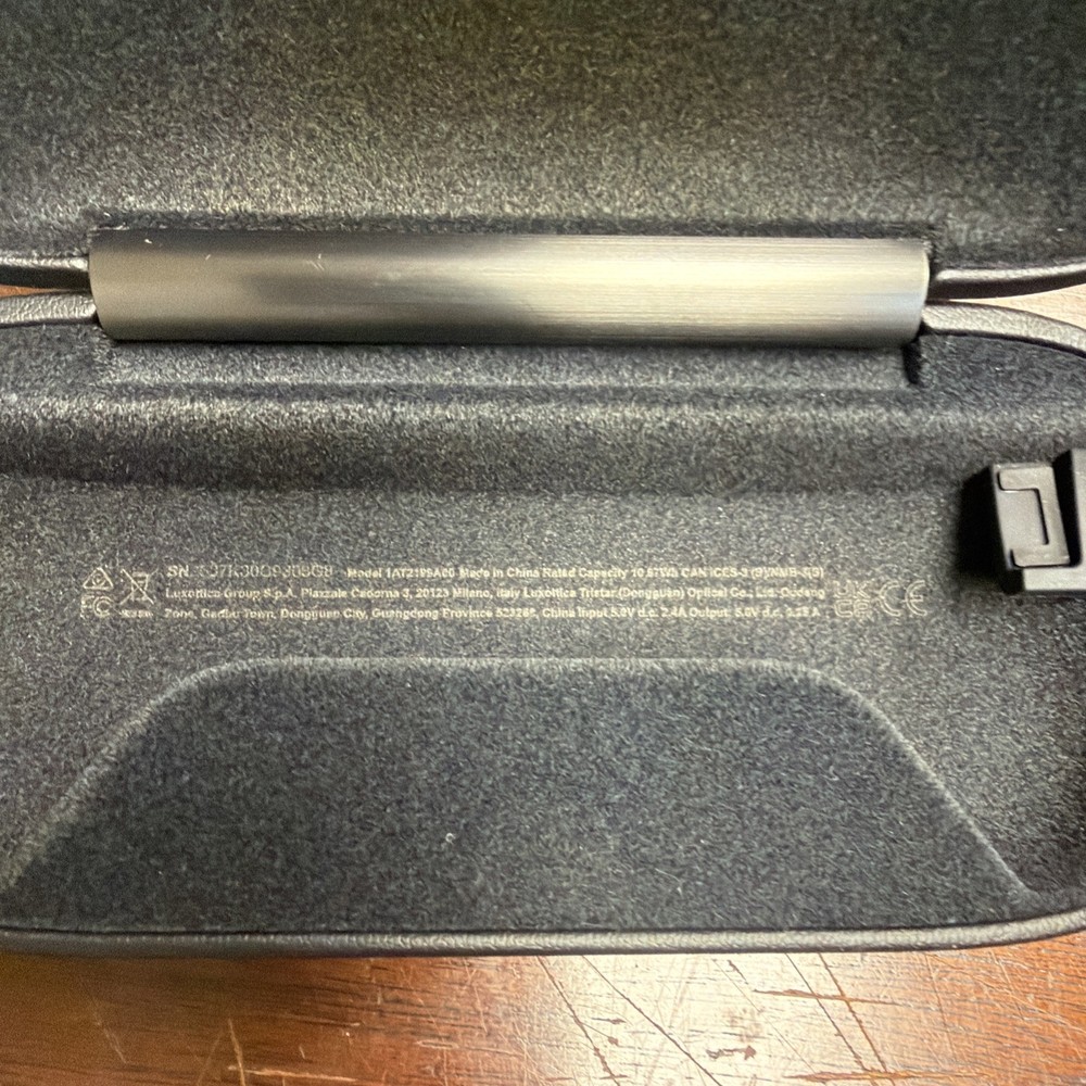 Ray Ban Black Meta Charger Case Only