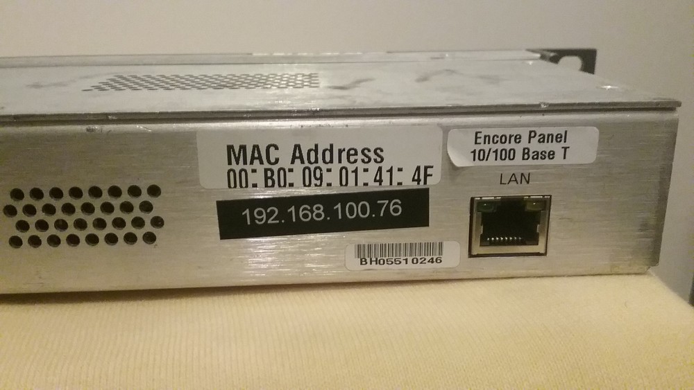 Grass Valley THOMSON BROADCAST ENCORE BPS Control Panel PN: 610090100 ENC-BPS