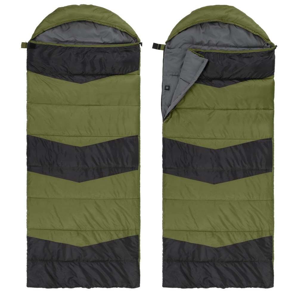 Rectangular Heated Sleeping Bag, Lightweight Sleeping Bag with Multi USB Pads