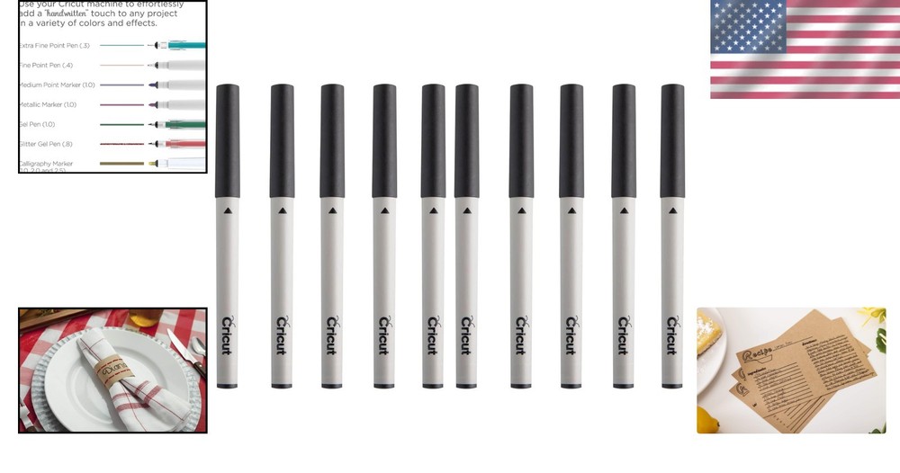 Multicolor 5-Count Pen Set with Black Ink for Creative Expressing
