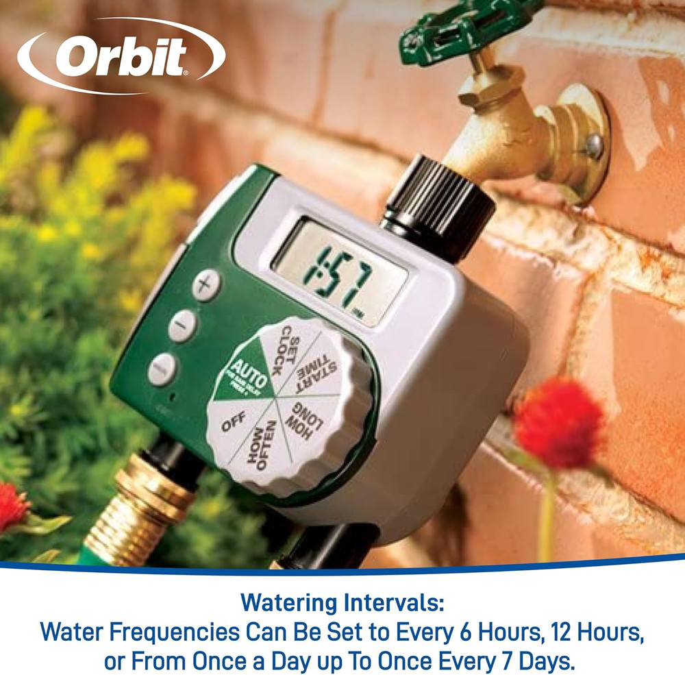 58910 2-Outlet Programmable Digital Hose Watering Timer