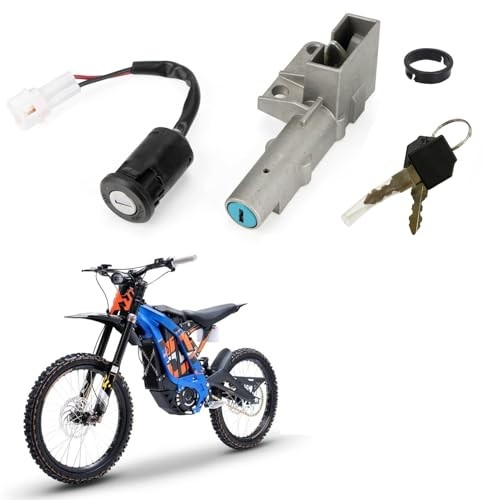 Motorcycle Ignition Key Switch Set, Ebike Ignition Switch with Key Fit for