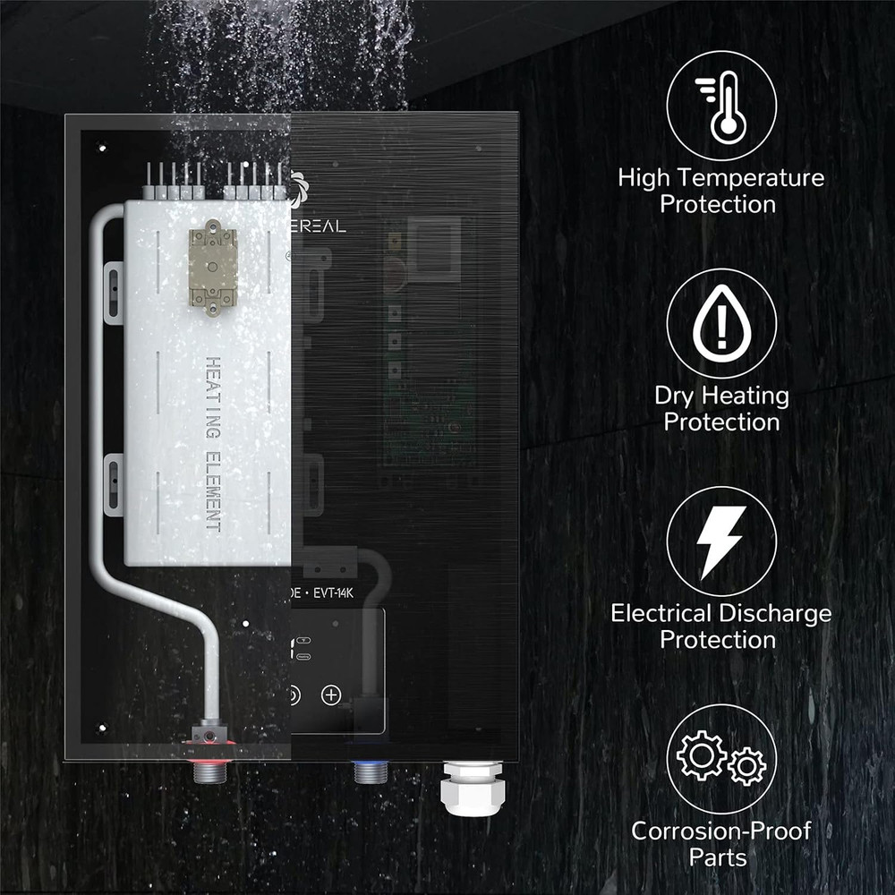 Airthereal Electric Tankless Water Heater 14Kw, 240Volts - Endless On-Demand Hot