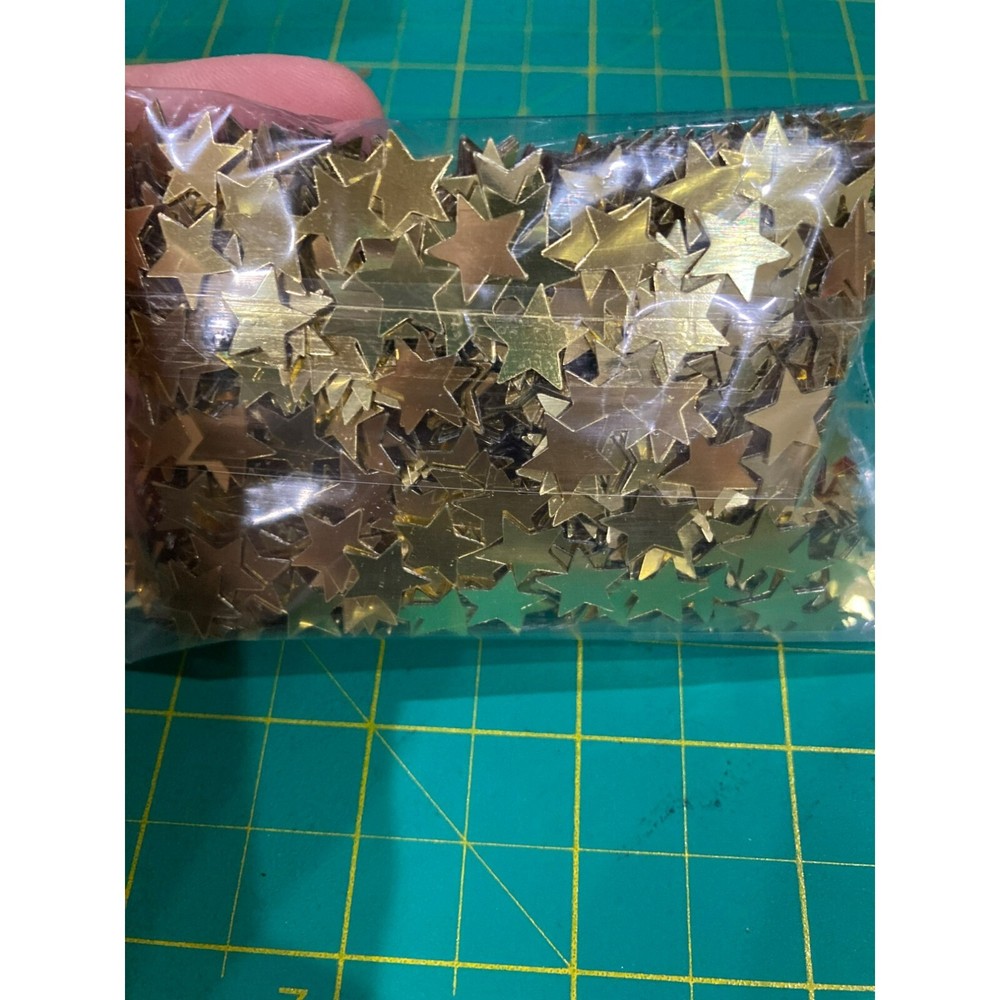 Metallic gold star glitter