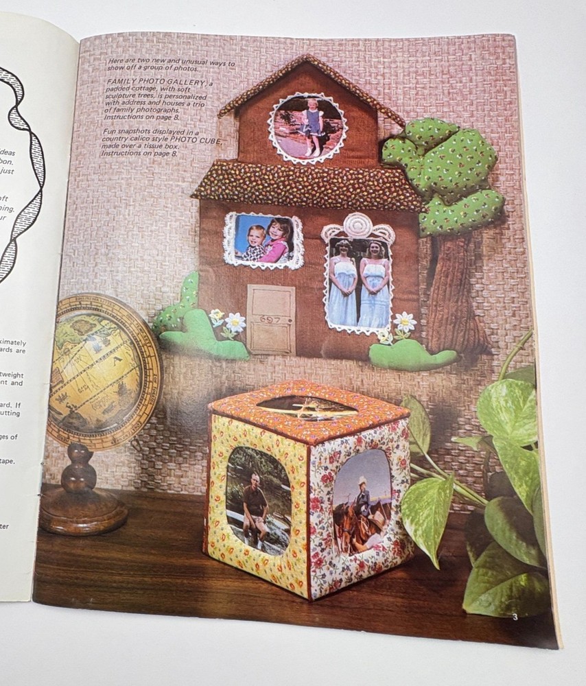 Soft Sculpture Frames Boxes & Baskets Vintage Craft Booklet with Patterns 1981