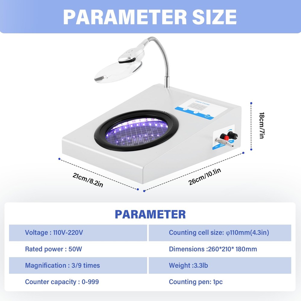 YUCHENGTECH Microbial Bacterial Colony Counter Bacterial Quantity Counting Machi