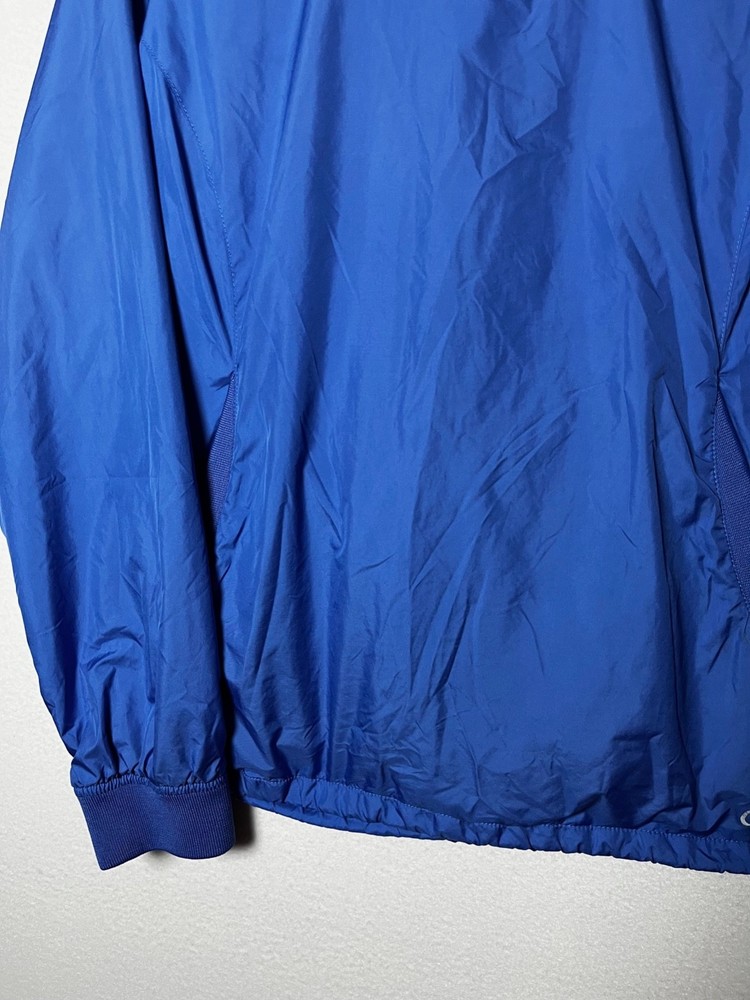 Cabelas Men Jacket MEDIUMBlue Pullover Windbreaker Outdoor Zip Pockets Mesh Line