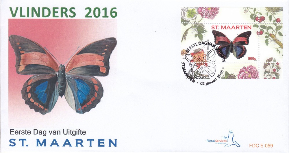 Sint Maarten Issue FDC 2016 (59) Butterflies