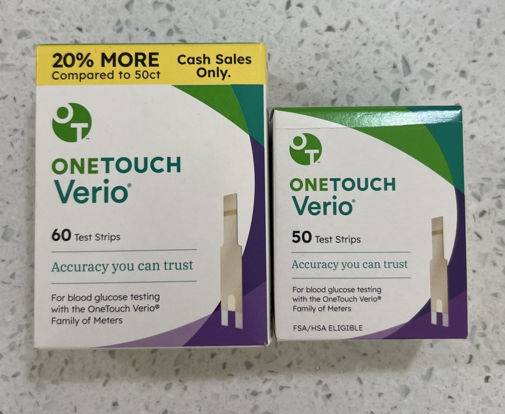 110 OneTouch Verio Blood Glucose Test Strips