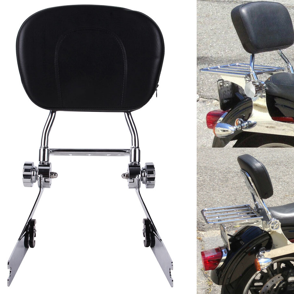 For 02-05 Harley Dyna Super Glide FXD / Custom Passenger Backrest Sissy Bar Rack