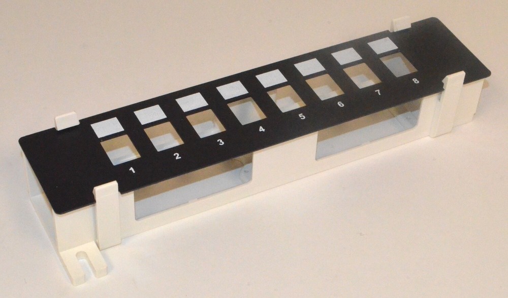 Unbranded 8 Port Unloaded Patch Panel, Black *New* HW910-MI-8-1U