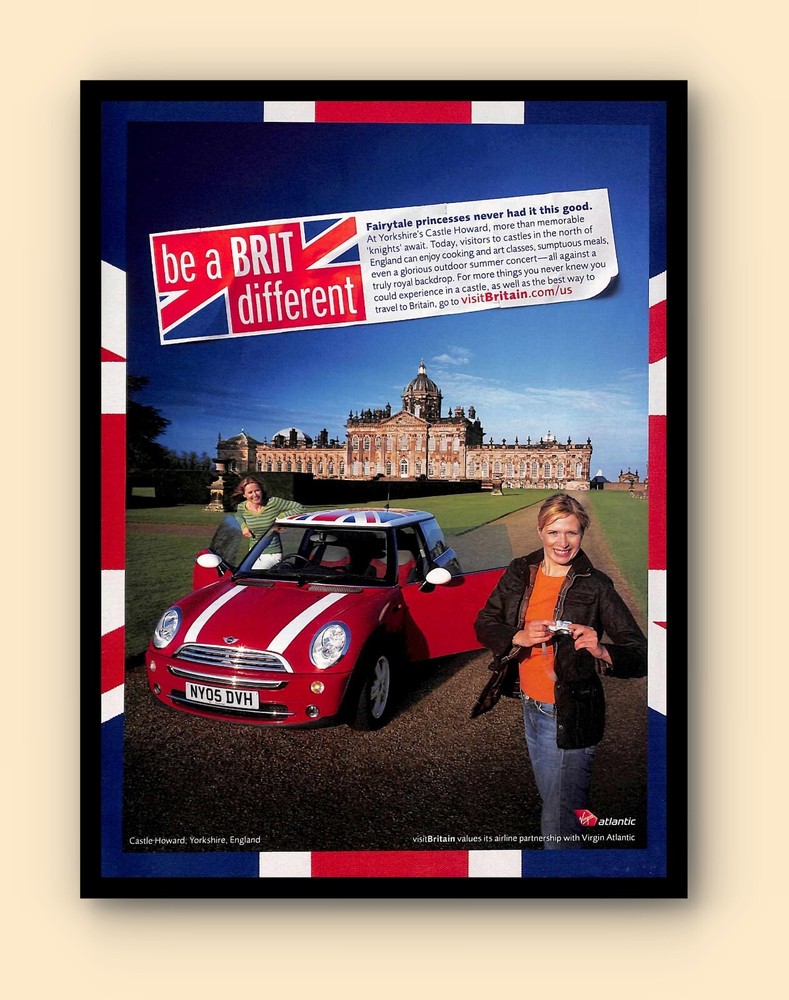 2007 VisitBritain.com PRINT AD Castle Howard Yorkshire Mini Cooper