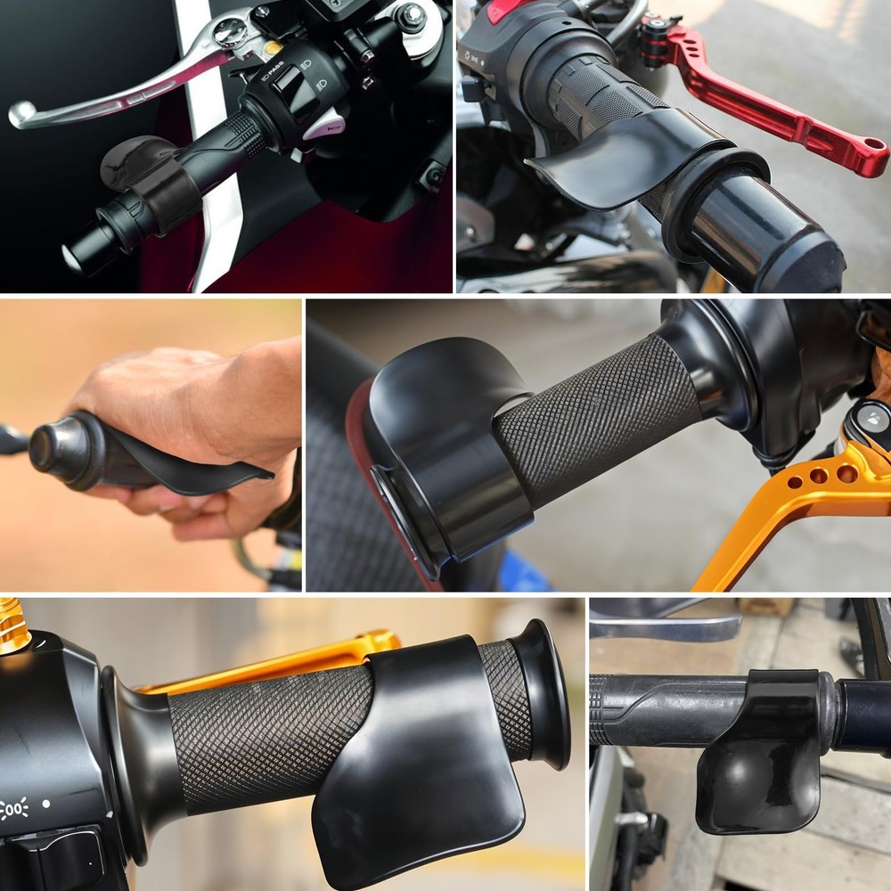 3 Pcs Motorcycle Throttle Mount Assist One Size, Black