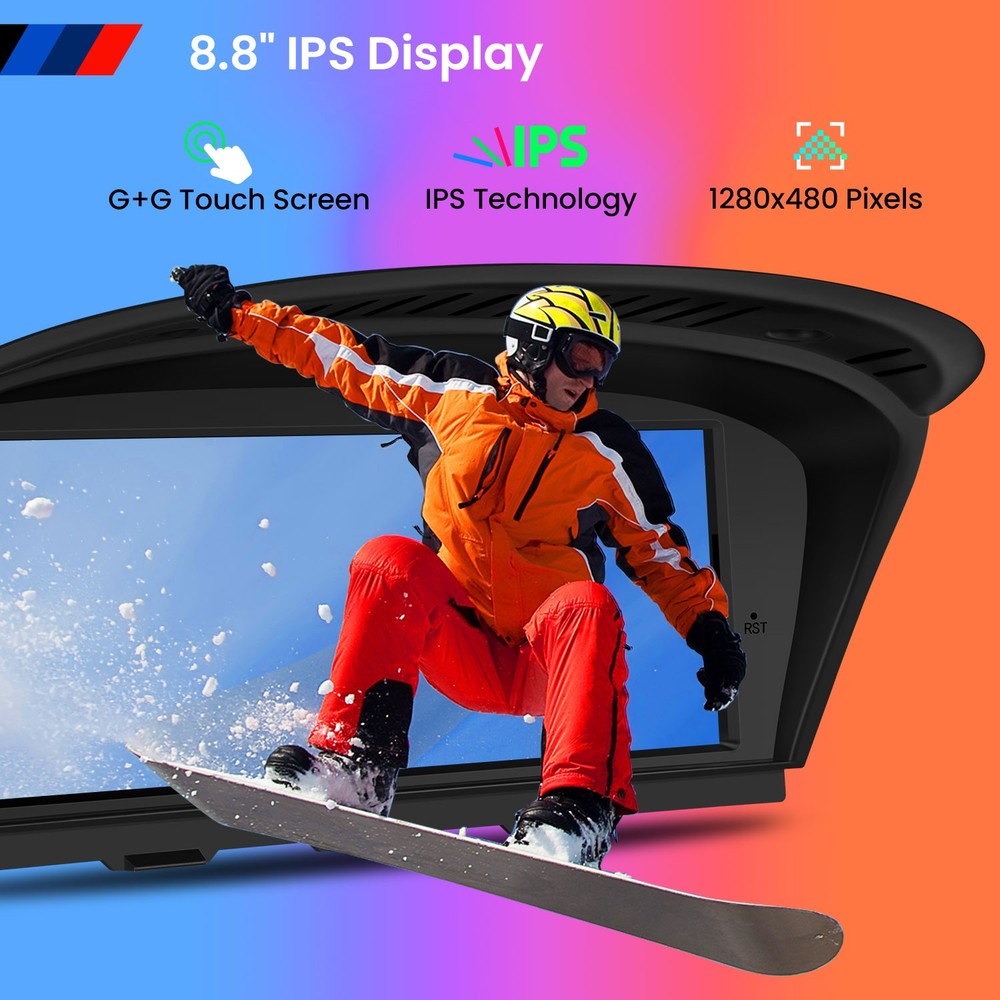 Display Screen for BMW E60/E61/E90/E91/E92/E93 CIC Android 14 8+128G CarPlay 4G
