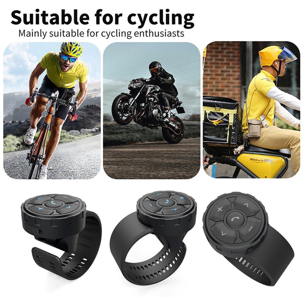 Wireless Bluetooth Media Button Remote Controller Car Motorcycle Bike Steering t