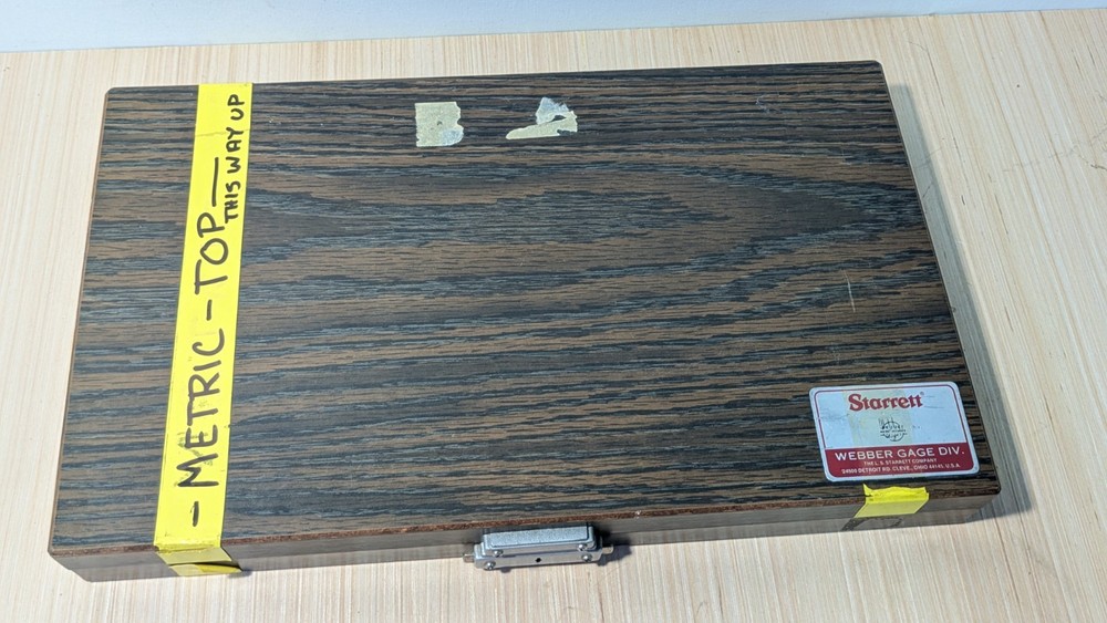 STARRETT WEBBER Gage Block Set in Original Box No Missing Pieces