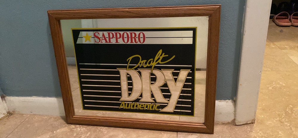 Draft Dry Authentic Vintage Mirror Bar Sign Wall Decor