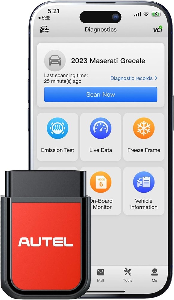 Autel MaxiAP AP2500E OBD2 Scanner Dongle Wireless Bluetooth Diagnostic Tool Code