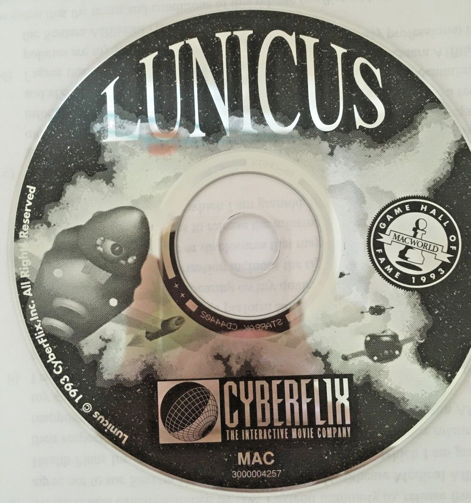 Lunicus Vintage Macintosh Computer Game CD-ROM