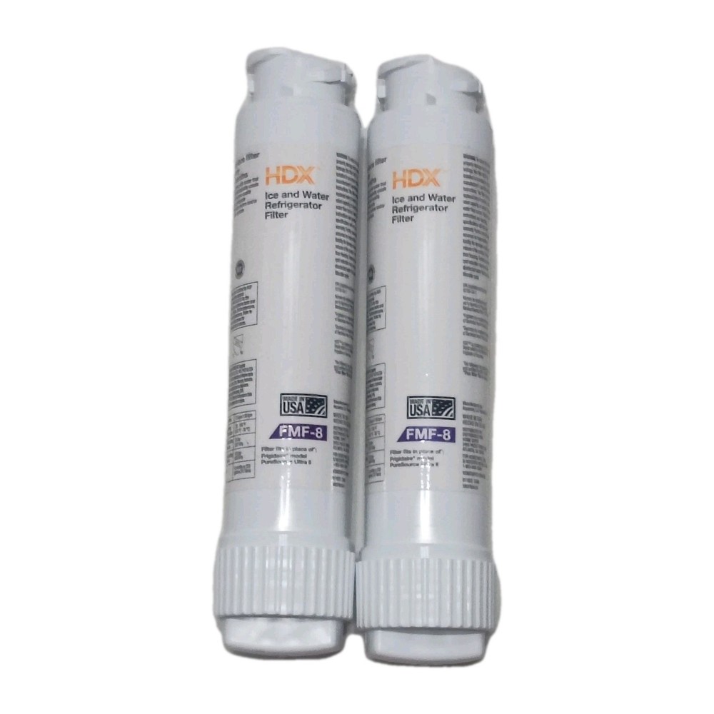 2 Pack HDX FMF-8 Refrigerator Replacement Filter Fits Frigidaire