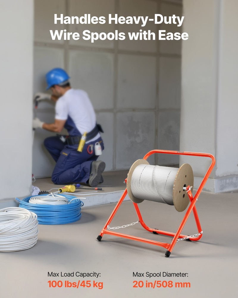 VEVOR Foldable Wire Spool Rack Cable Caddy for Electrical Industrial Retail