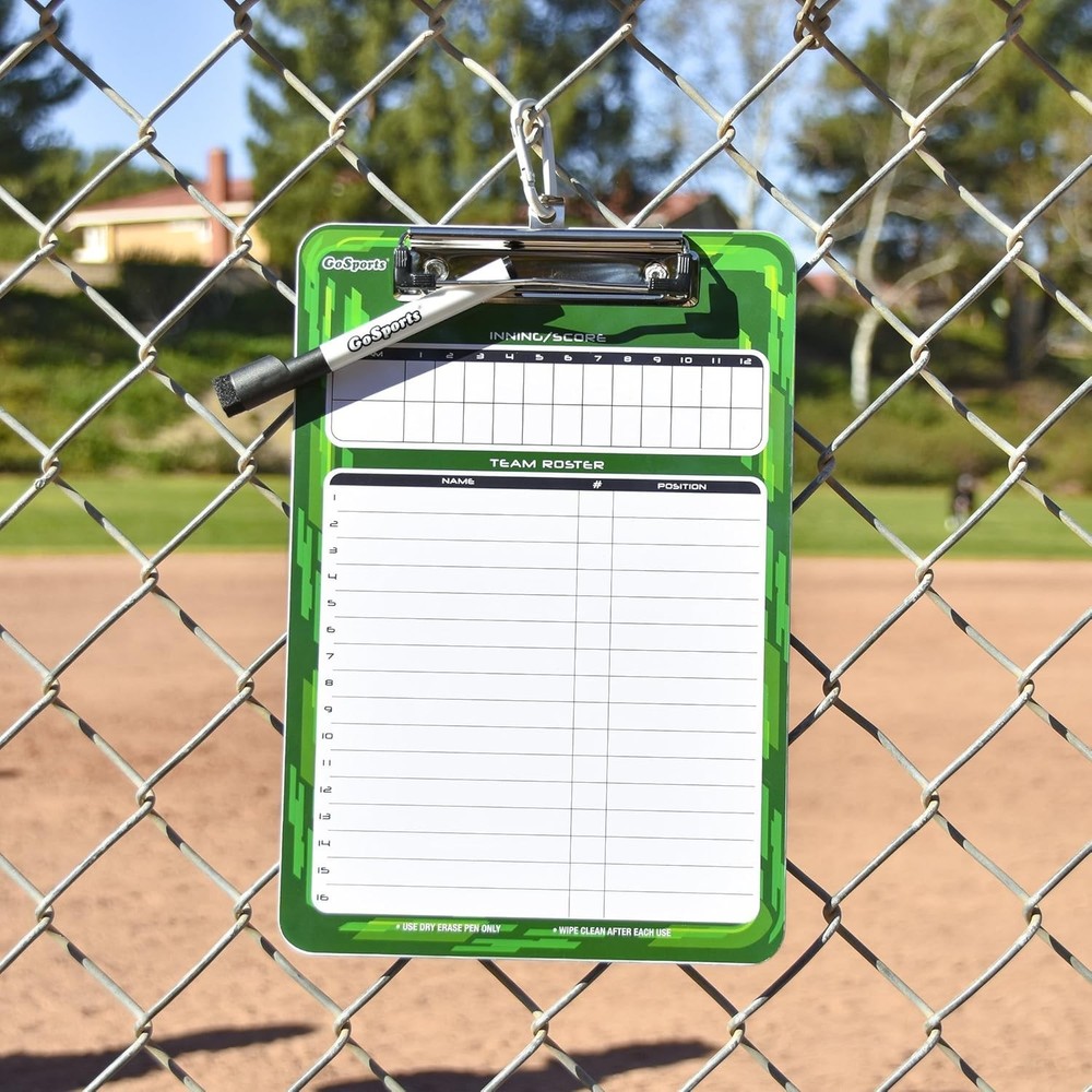 Compact Double Sided Coaches Clipboard - Baseball, Softball