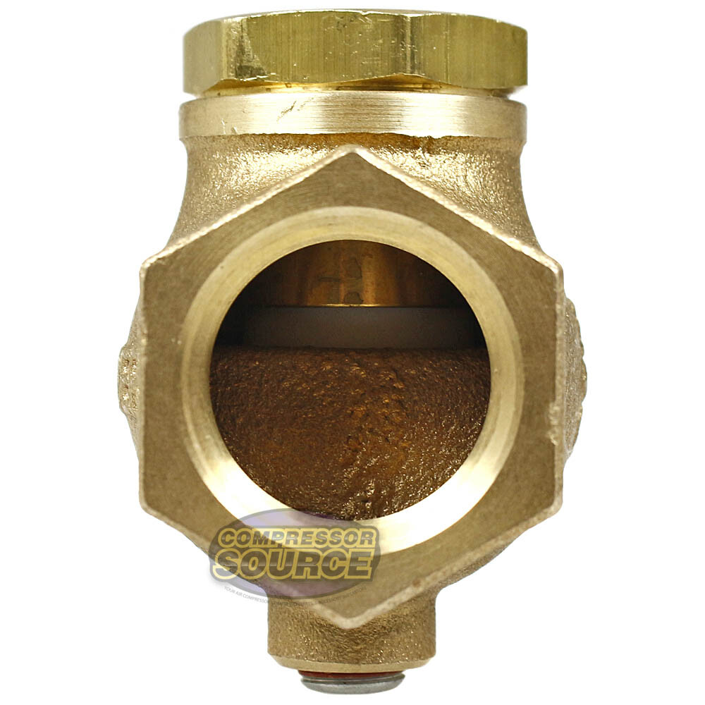 3/4" NPT In Line Horizontal Check Valve Air Compressor Solid Cast Brass WOG GV75