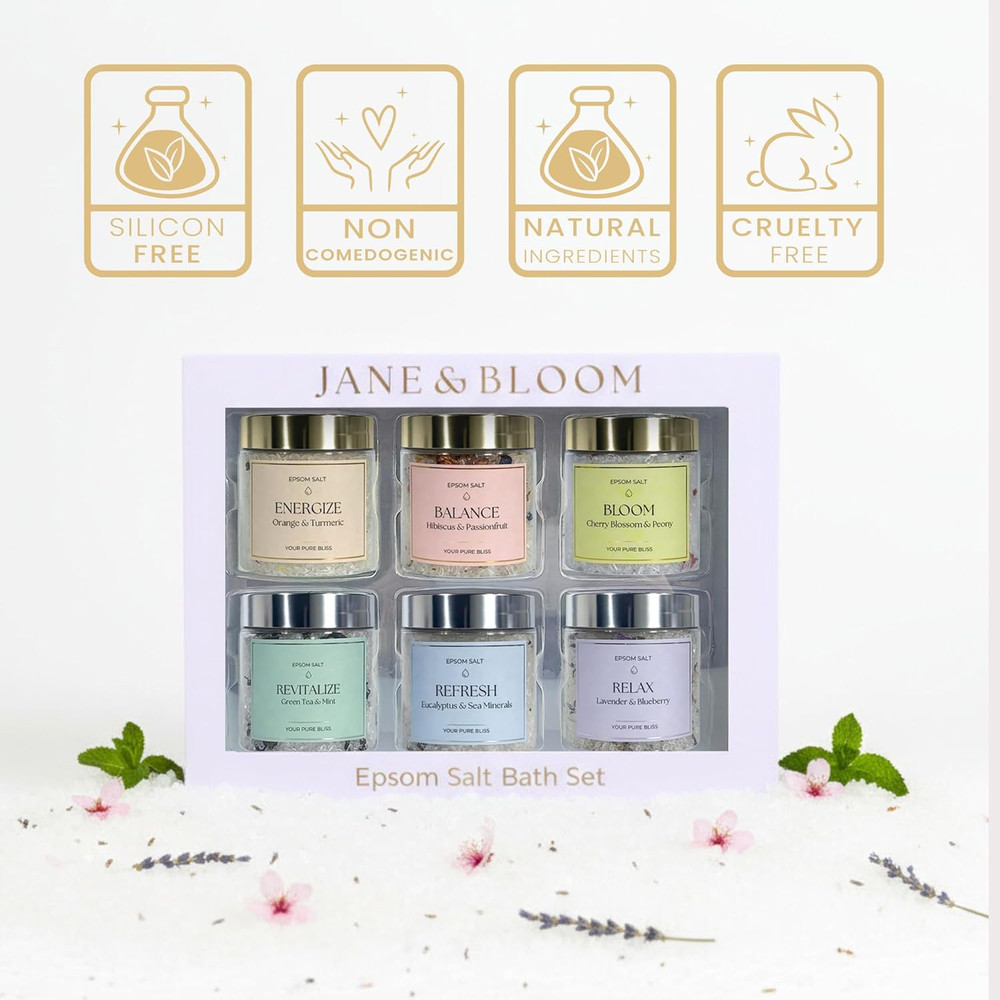 Epsom Salt Bath Gift Set – 6 Aromatherapy Blends with Essential Oils – Bath & Bo