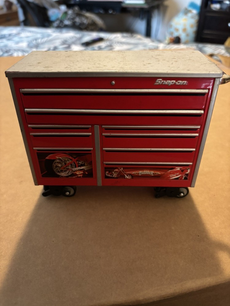 Snap-On Miniature Tool Box Rolling Bottom ~ "The Chopper" OCC Motorcycle