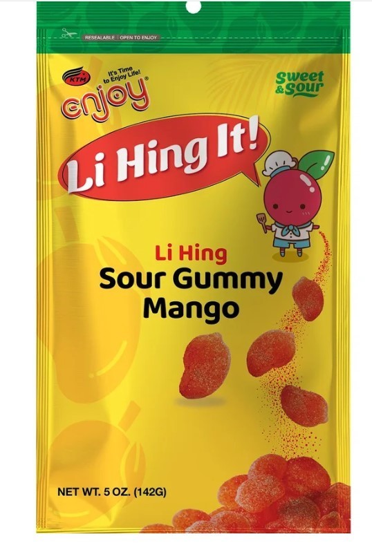 Enjoy Li Hing Sour Gummy Mango (5oz) 1 Pack