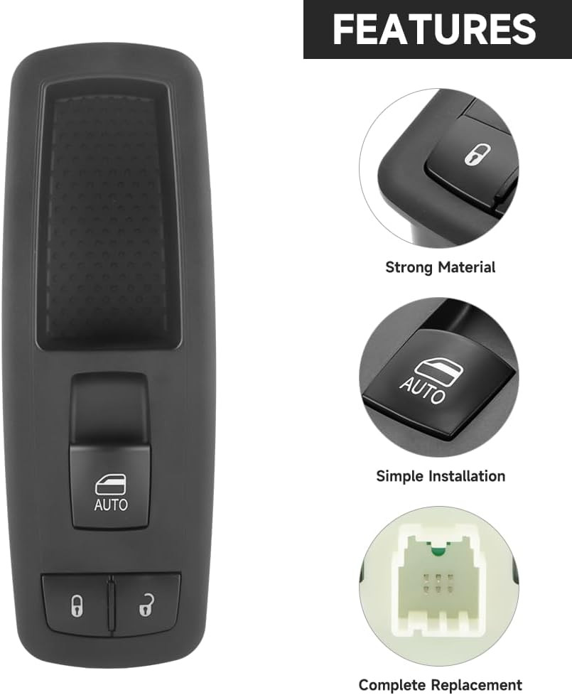 Front Right Passenger Side Master Power Window Switch - Compatible for Dodge Dur