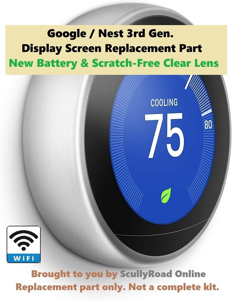 PART: Google Nest 3rd Generation Learning Stainless Steel Program Thermostat