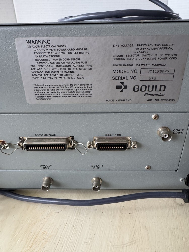 Gould K-50 Logic Analyzer Model 8711FB035 General Purpose Powers On (Untested)
