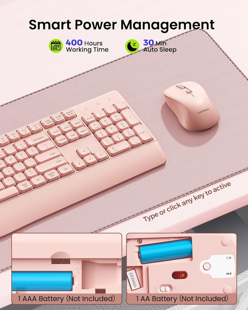 Seenda COE200 Wireless & Bluetooth Keyboard & Mouse USB+Bluetooth Multi-Device