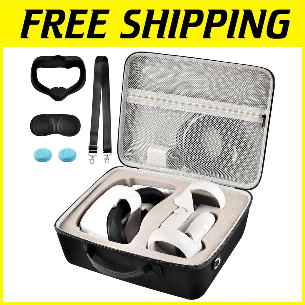 Quest 3 Hard Case with Face Cover & Lens Protector