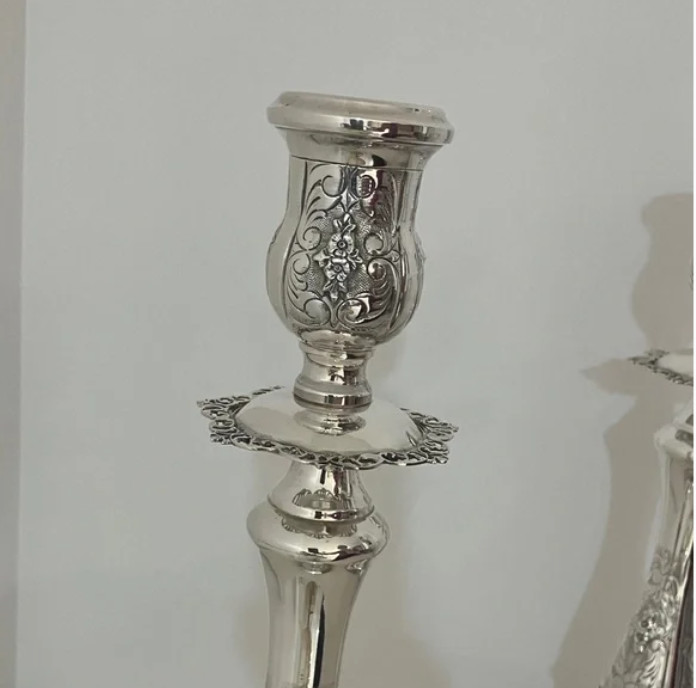 925 Sterling Silver Candlestick Pair