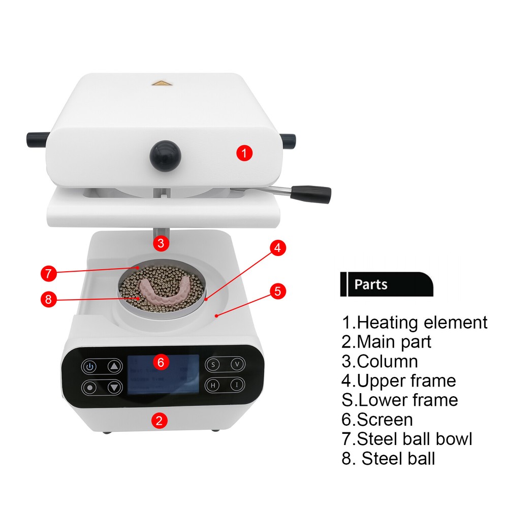 900W Dental Thermoforming Vacuum Forming Molding LCD Machine Timing Function D-1