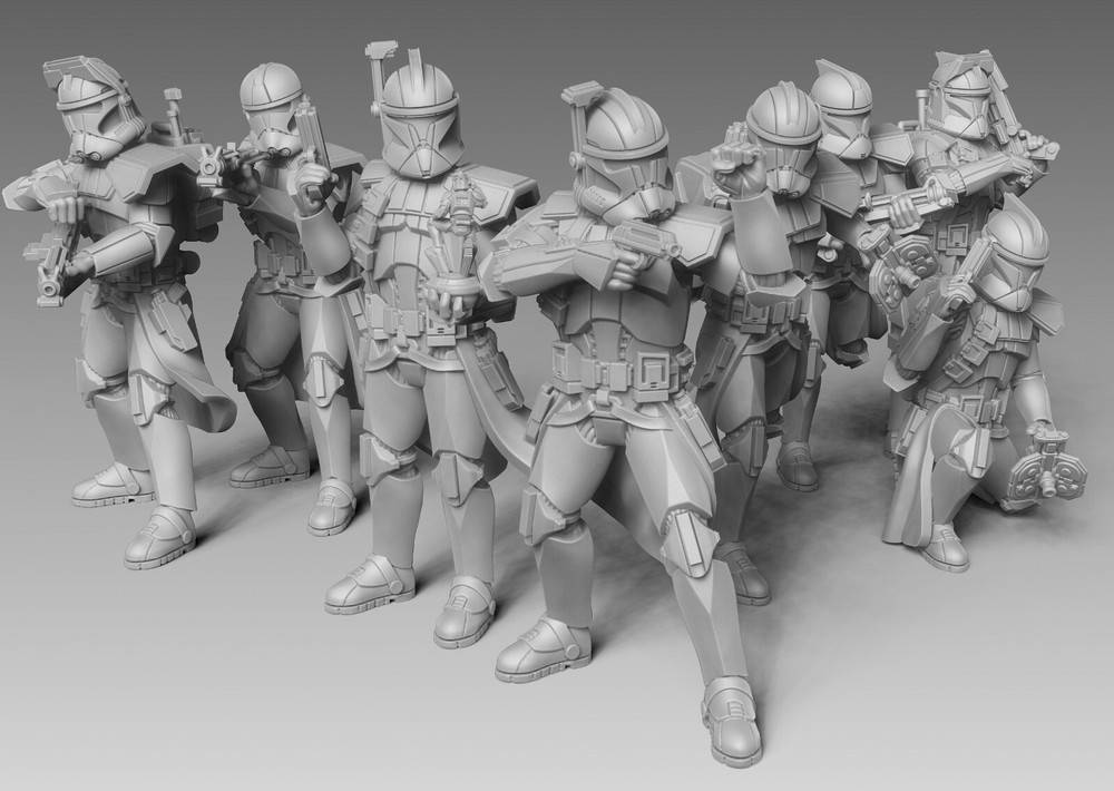 Star Wars Legion ARC Troopers Unit Expansion Proxy Models 3d Printed